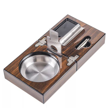 Cigar Ashtray For Office |Ashtray Wood Square Box| El Puro Cigar Store