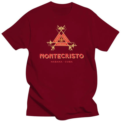 Monte Cristo Cuban Cigar Logo T Shirt Mens Tee Many Colors Gift New Short Sleeve O-Neck Cotton T-shirt