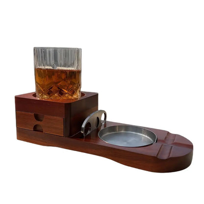 Wood Ashtray Cigar | Whiskey Tray Cigar Holder | El Puro Cigar Store