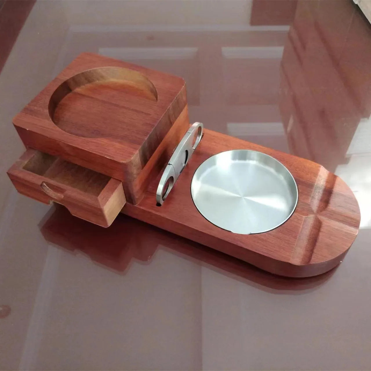 Wood Ashtray Cigar | Whiskey Tray Cigar Holder | El Puro Cigar Store