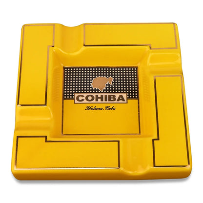 Cohiba Cigar Ashtray Large Ceramic 4 Slot Tray Creative Luxury Cigar Ashtray Desk Office Ashtray Smoking Accessories