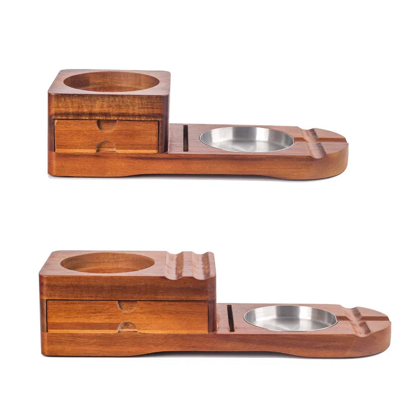 Wooden Cigar Ashtray | Ashtray with Cigar Cutter | El Puro Cigar Store